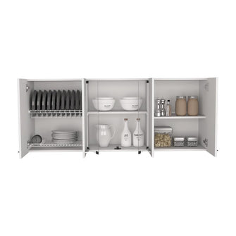 Gabinete Superior Vega, Blanco Duqueza, con amplio espacios espacios para guardar utensilios de cocina