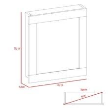Gabinete de Baño Heston, Blanco, con Espejo y Dos Entrepaños