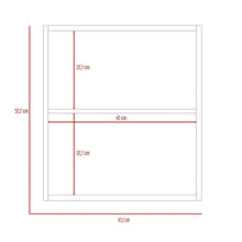 Gabinete de Baño Heston, Blanco, con Espejo y Dos Entrepaños