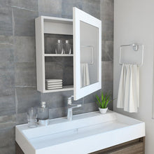 Gabinete de Baño Heston, Blanco, con Espejo y Dos Entrepaños