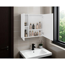 Gabinete de Baño Apolis, Kronos Blanco, Con Puerta Espejo y Dos Entrepaños Para Ubicar Múltiples Objetos  ZF