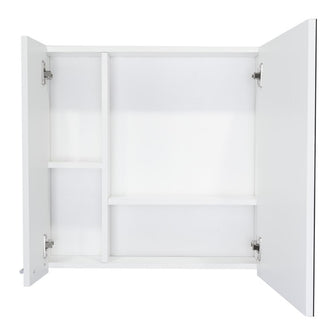 Gabinete de Baño Depp, Blanco, con Espejo Biselado de Buen Tamaño y Varios Entrepaños