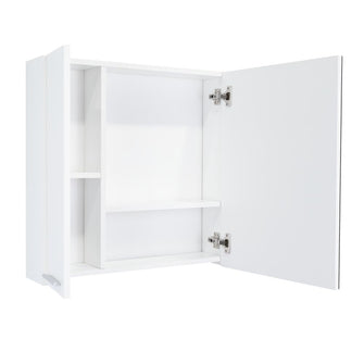 Gabinete de Baño Depp, Blanco, con Espejo Biselado de Buen Tamaño y Varios Entrepaños