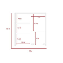 Gabinete de Baño Deneb, Blanco, Incluye Puerta Espejo y Múltiple Superficies X2