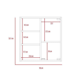 Gabinete de Baño Deneb, Blanco, Incluye Puerta Espejo y Múltiple Superficies