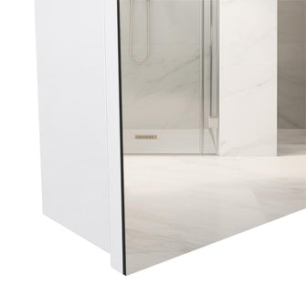 Gabinete de Baño Pérsico, Blanco, con Puerta Espejo y Dos Entrepaños Para Ubicar Objetos