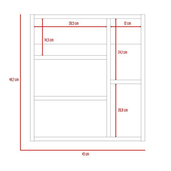 Gabinete de Baño Labell, Miel, con Puerta Espejo y Entrepaños