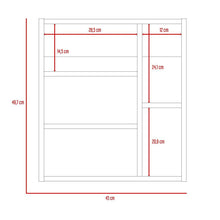 Gabinete de Baño Labell, Blanco, con Puerta Espejo y Entrepaños X2