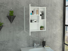 Gabinete de Baño Labell, Blanco, con Puerta Espejo y Entrepaños  X2