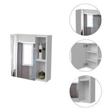 Gabinete de Baño Labell, Blanco, con Puerta Espejo y Entrepaños  X2