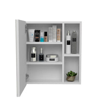 Gabinete de Baño Labell, Blanco, con Puerta Espejo y Entrepaños ZF