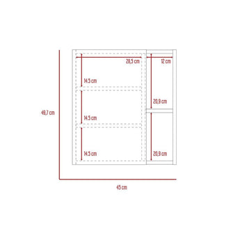 Gabinete de Baño Delhi, Blanco, con Puerta Espejo y Varios Entrepaños X2