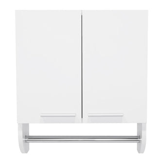 Gabinete de Baño Lupek, Blanco, con Tubo y Manija Metálicas