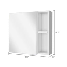 Gabinete de Baño Oman, Blanco, con un espejo y facil instalacion ZF X2