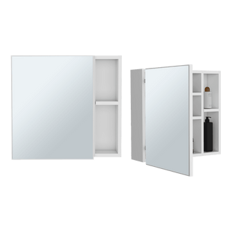 Gabinete de Baño Oman, Blanco, con un espejo y facil instalacion ZF X2