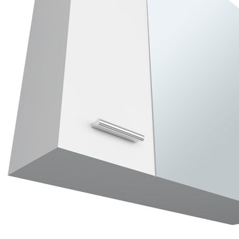 Gabinete de Baño Depp, Blanco, con Puerta Espejo Biselado y Dos Entrepaños ZF