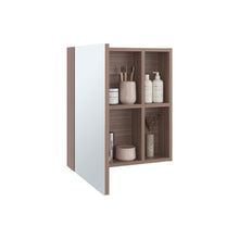 Gabinete de Baño Labell, Avellana, con Puerta Espejo y Entrepaños