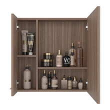 Gabinete de Baño Apolis, Avellana, con Puerta Espejo y Dos Entrepaños Para Ubicar Múltiples Objetos X2