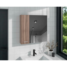 Gabinete de Baño Apolis, Avellana, con Puerta Espejo y Dos Entrepaños Para Ubicar Múltiples Objetos