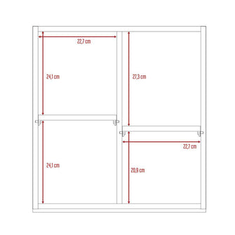 Gabinete de Baño Luma, Café Claro, con Puerta Espejo y Dos Entrepaños Para Ubicar Múltiples Objetos ZF X2