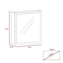 Gabinete de Baño Luma, Nogal Europeo, con Puerta Espejo y Entrepaños Para Ubicar Múltiples Objetos