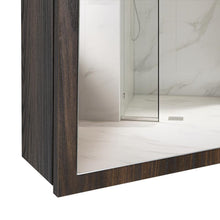 Gabinete de Baño Luma, Nogal Europeo, con Puerta Espejo y Entrepaños Para Ubicar Múltiples Objetos