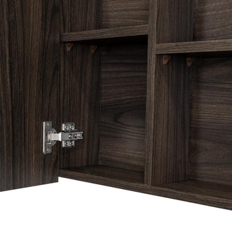 Gabinete de Baño Luma, Nogal Europeo, con Puerta Espejo y Entrepaños Para Ubicar Múltiples Objetos