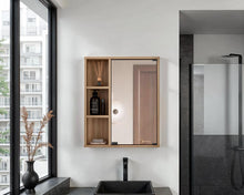 Gabinete de Baño Berkel, Fresno Europeo, con especio para guardar objetos de aseo personal