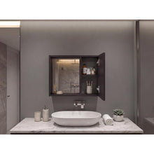 Gabinete de Baño Alessi, Wengue, con Espacio para Guardar Objetos de Aseo Personal ZF