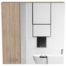 Gabinete de Baño Apolis, Miel, con Puerta Espejo y Dos Entrepaños Para Ubicar Múltiples Objetos