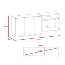 Gabinete Superior Viltex, Beige y Blanco, Incluye Locero y Portavasos