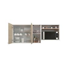 Gabinete Superior Viltex, Cartagena y Blanco, Incluye Locero y Portavasos