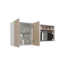 Gabinete Superior Viltex, Cartagena y Blanco, Incluye Locero y Portavasos