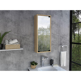 Gabinete de Baño Zania, Beige, con Múltiples Superficies Para Almacenamiento de Objetos de Aseo