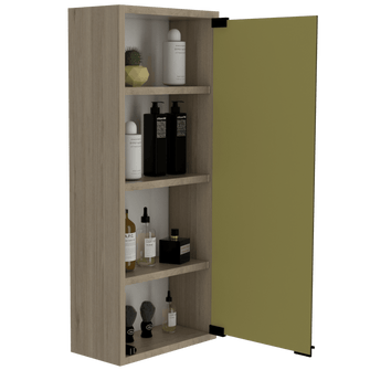 Gabinete de Baño Zania, Beige, con Múltiples Superficies Para Almacenamiento de Objetos de Aseo