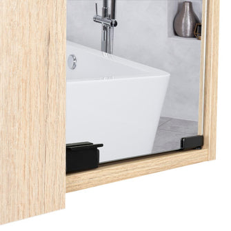 Gabinete de Baño Deneb, Beige, Incluye Puerta Espejo y Múltiple Superficies