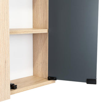 Gabinete de Baño Deneb, Beige, Incluye Puerta Espejo y Múltiple Superficies X2