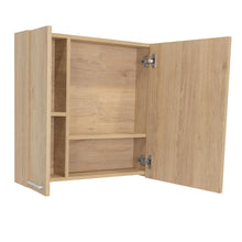 Gabinete de Baño Barents, Beige, con Espejo Biselado de Buen Tamaño y Varios Entrepaños