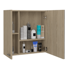 Gabinete de Baño Barents, Beige, con Espejo Biselado de Buen Tamaño y Varios Entrepaños X2