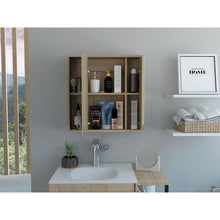 Gabinete de Baño Nyasa, Beige, Incluye Espejo y Entrepaños Para Guardar Objetos de Aseo Personal