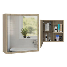 Gabinete de Baño Luma, Beige, con Puerta Espejo y Dos Entrepaños Para Ubicar Múltiples Objetos X2