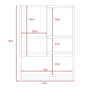 Gabinete de Baño Mauren, Beige, con Dos Puertas y Tres Entrepaños