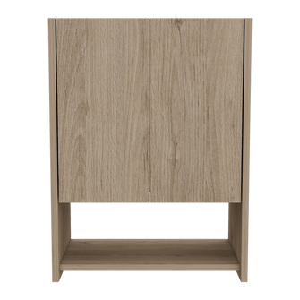 Gabinete de Baño Mauren, Beige, con Dos Puertas y Tres Entrepaños