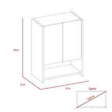Gabinete de Baño Mauren, Beige, con Dos Puertas y Tres Entrepaños X2