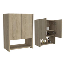 Gabinete de Baño Mauren, Beige, con Dos Puertas y Tres Entrepaños X2