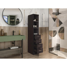 Organizador de Baño Picasso, Wengue, con Cuatro Cajones Deslizables ZF