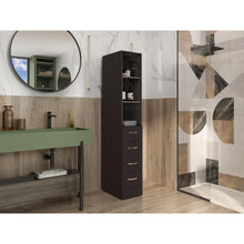 Organizador de Baño Picasso, Wengue, con Cuatro Cajones Deslizables ZF