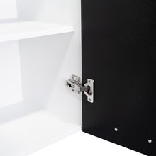 Gabinete Superior Vega, Blanco y Wengue, incluye entrepaño móvil central y dos puertas de vidrio