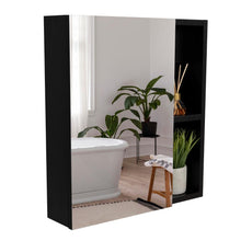 Gabinete de Baño Labell, Wengue, con Puerta Espejo y Entrepaños ZF