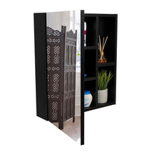 Gabinete de Baño Labell, Wengue, con Puerta Espejo y Entrepaños ZF